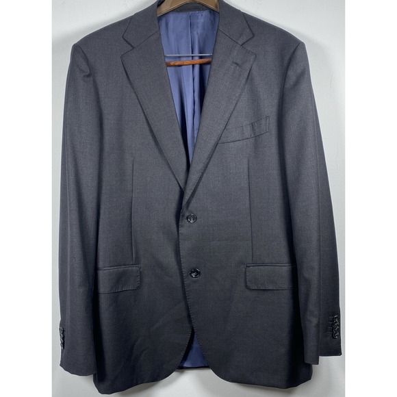 Suitsupply BlueLine Napoli Mens Wool Blazer 46L Super 110's Vitale Barberis Gray - Picture 1 of 7